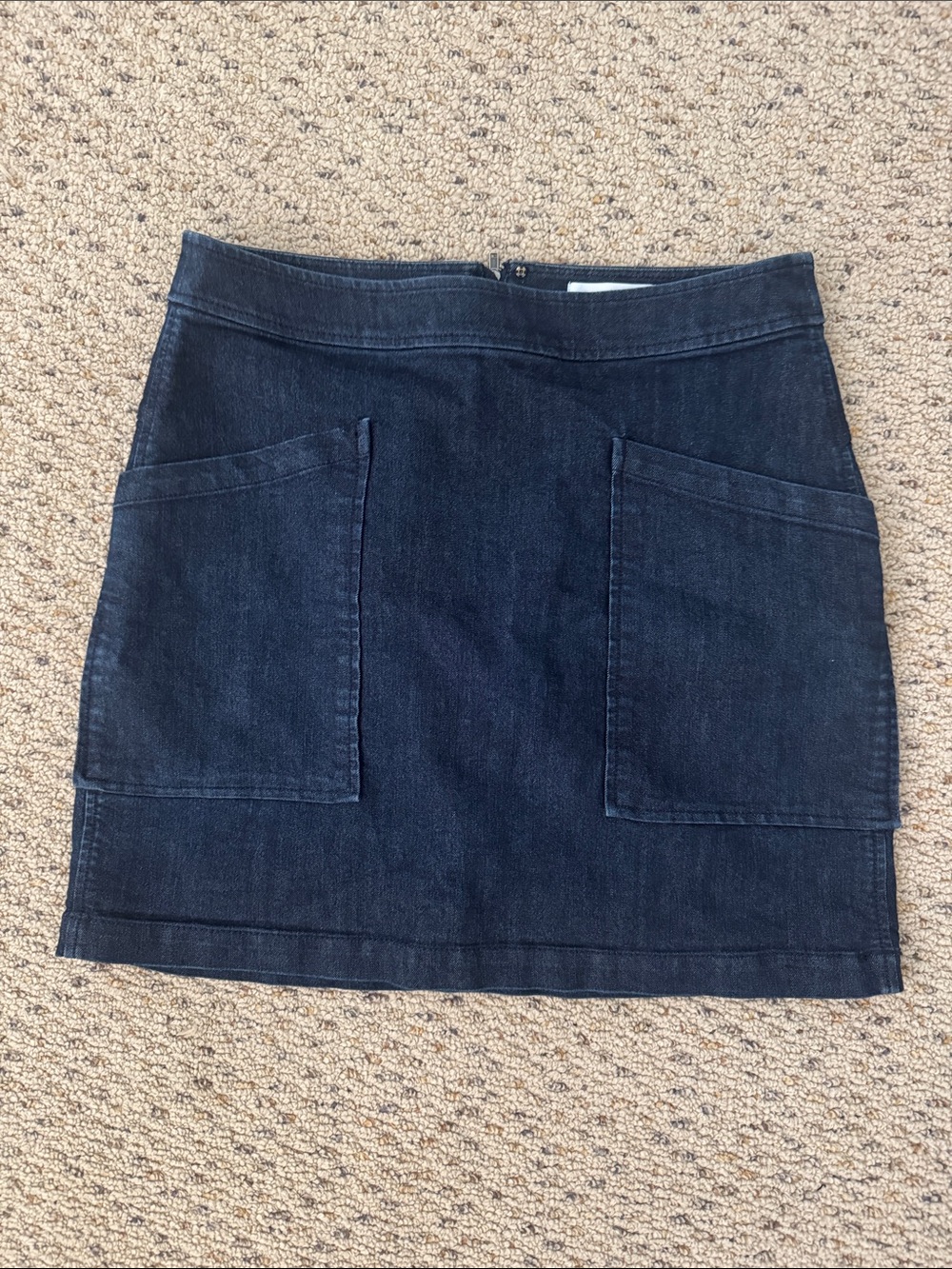 LOFT Dark Blue Denim Pocket Mini Skirt - Women